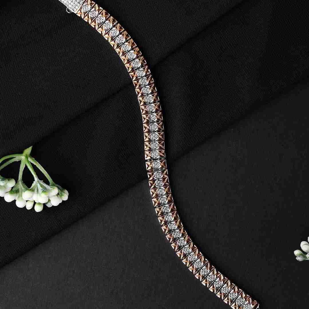 GENTS CZ ROSEGOLD BRACELET