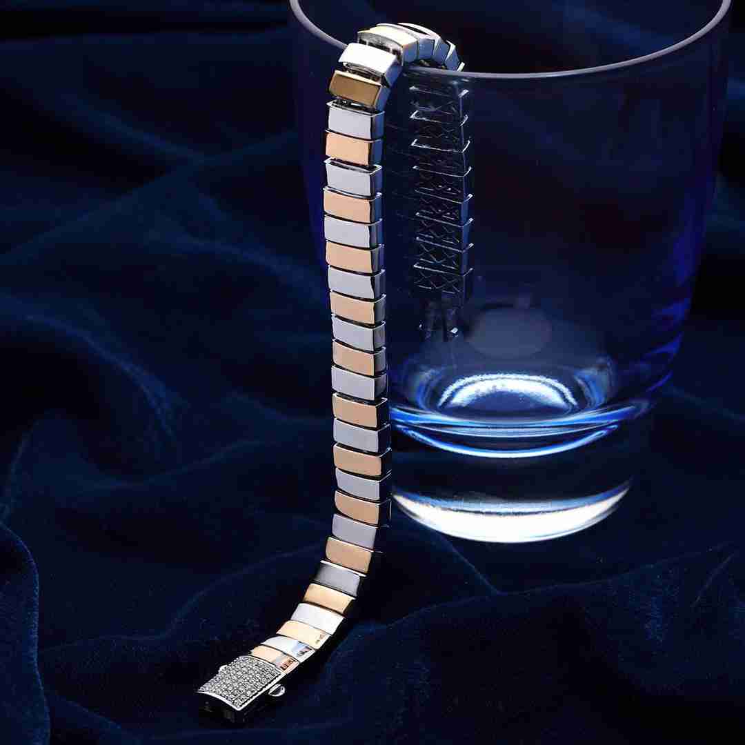 GENTS PLAIN TWO TONE BRACELET