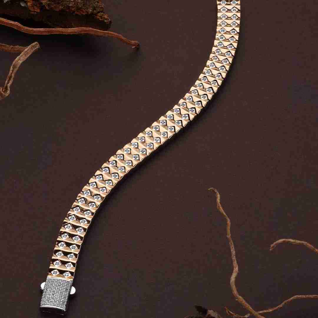 GENTS CZ ROSEGOLD BRACELET