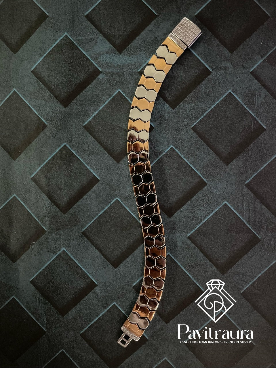 Men's Designer Dual-Tone Lucky Bracelet 16