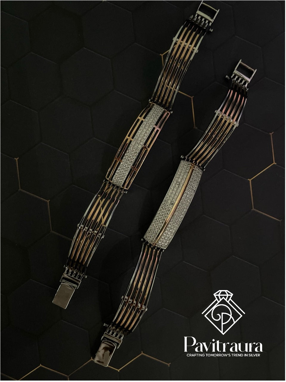Men's Designer Dual-Tone Lucky Bracelet 7