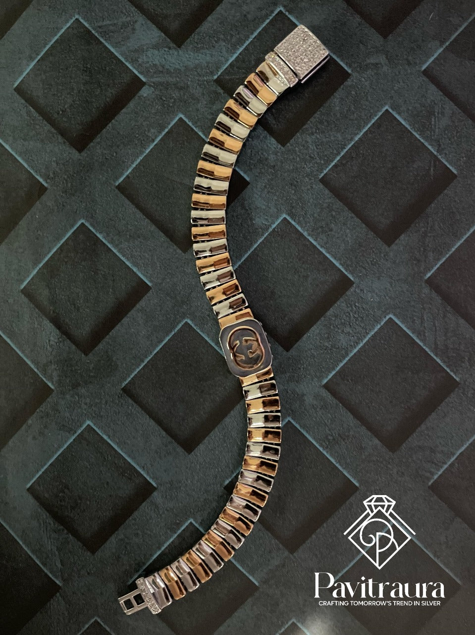 Men's Designer Dual-Tone Lucky Bracelet 9