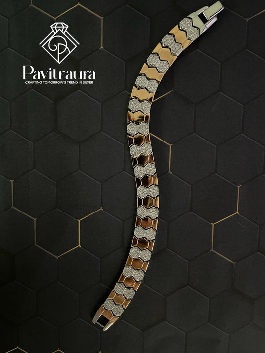 Men's Designer Dual-Tone Lucky Bracelet 17