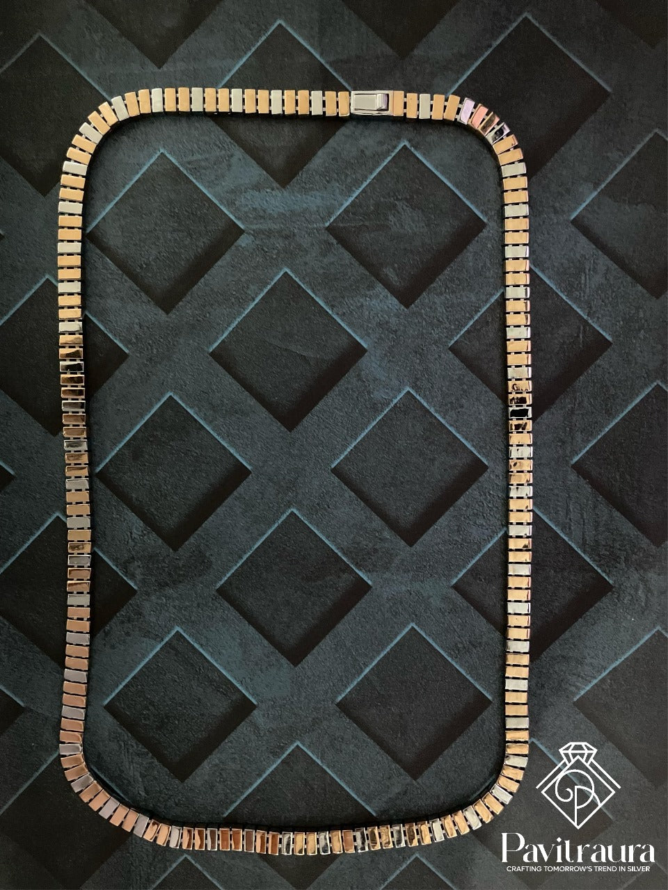 Men's silver chain 22