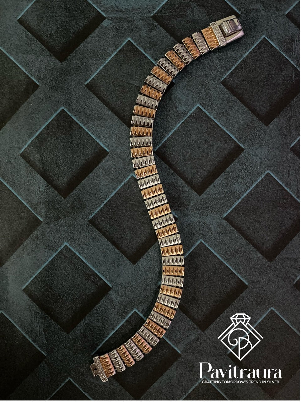 Men's Designer Dual-Tone Lucky Bracelet 14