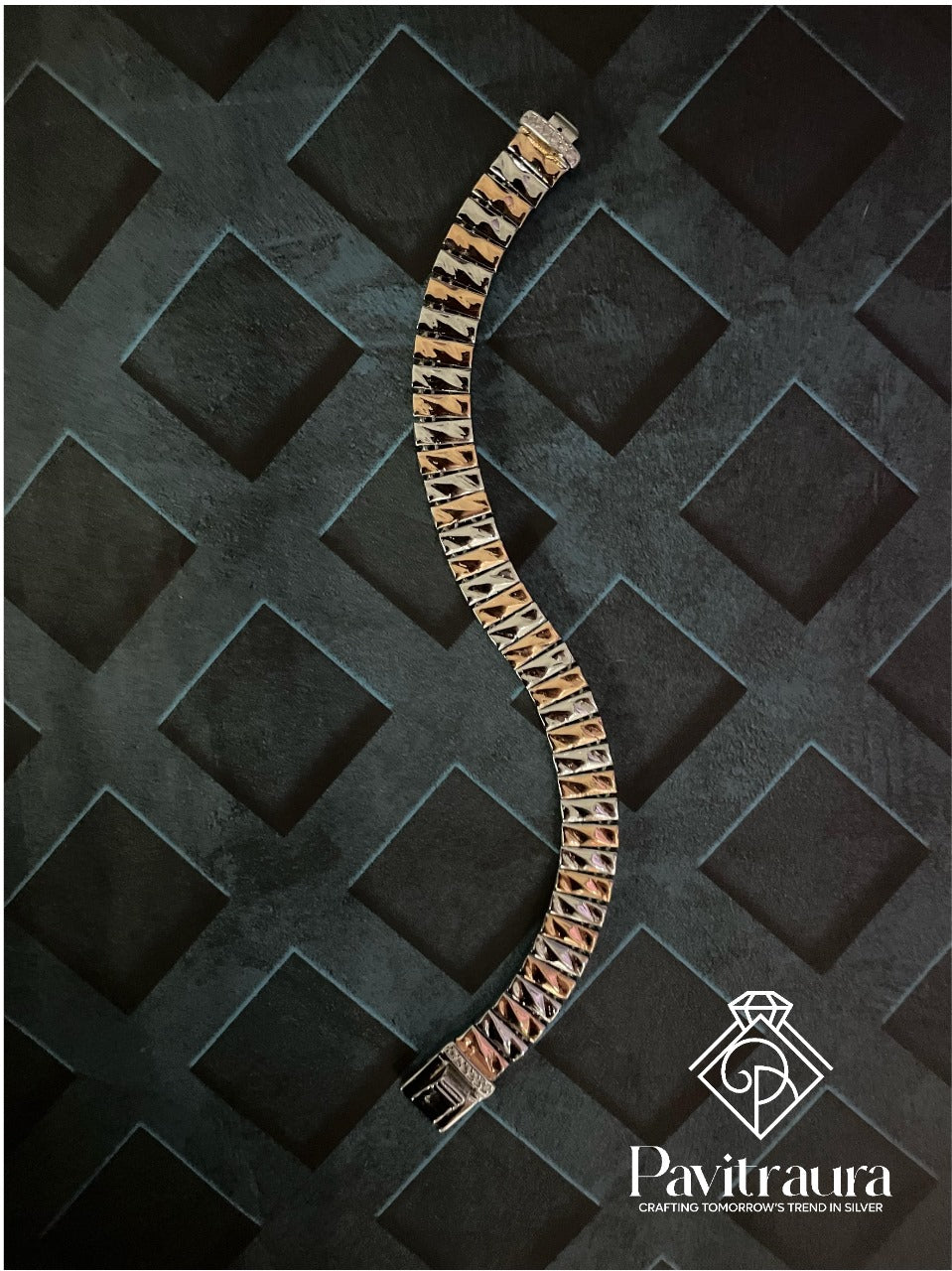 Men's Designer Dual-Tone Lucky Bracelet 15