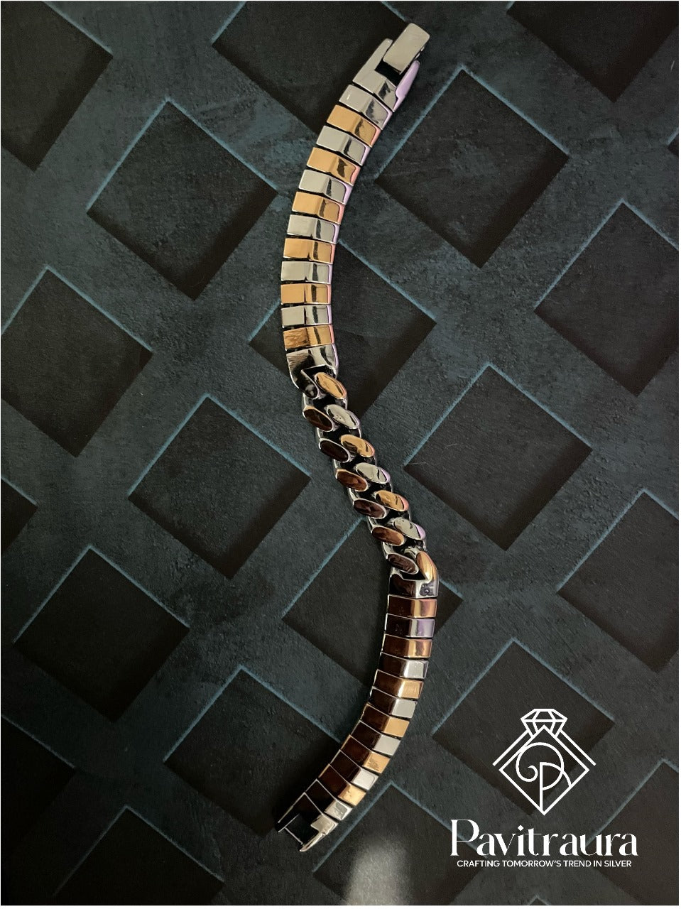 Men's Designer Dual-Tone Lucky Bracelet 19