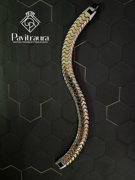 Men's Designer Dual-Tone Lucky Bracelet 3