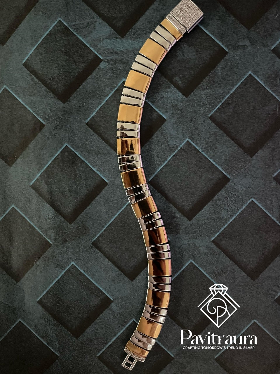 Men's Designer Dual-Tone Lucky Bracelet 4