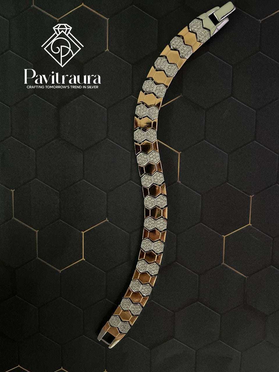 Men's Designer Dual-Tone Lucky Bracelet 17