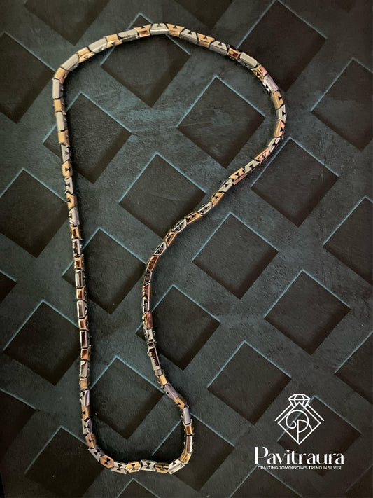 Men's silver and gold Chain 2
