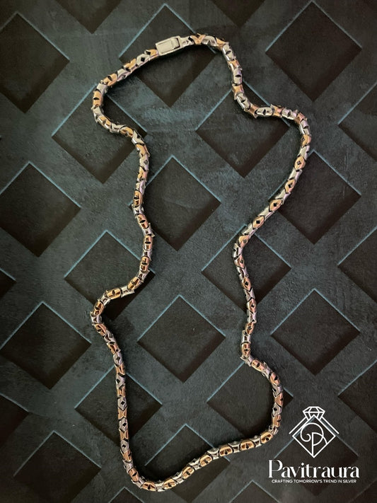 Men's silver and gold chain 3