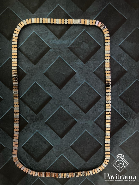 Men's silver chain 22