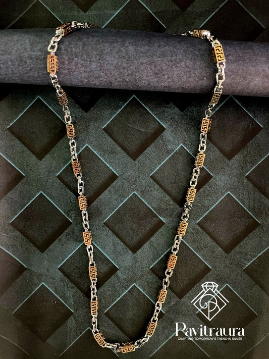 Men's silver chain 24