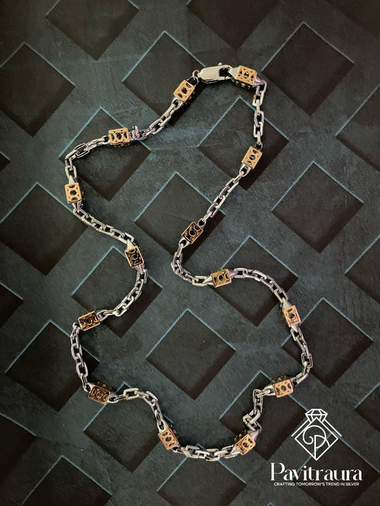 Men's silver chain 26
