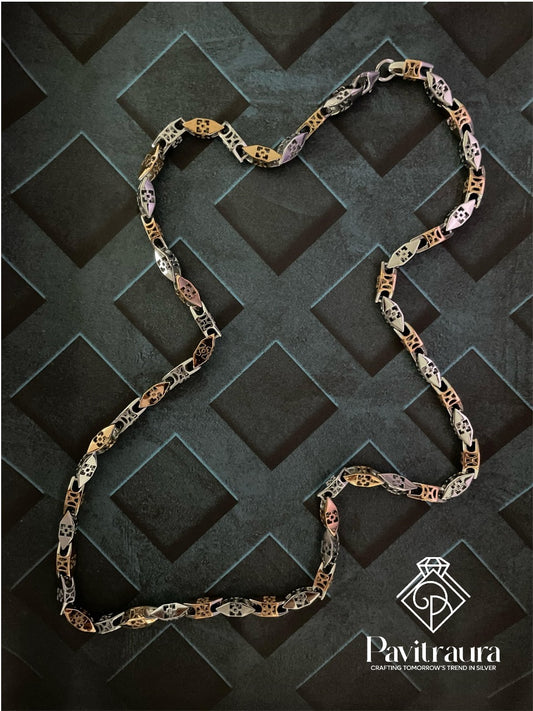 Men's silver chain 28