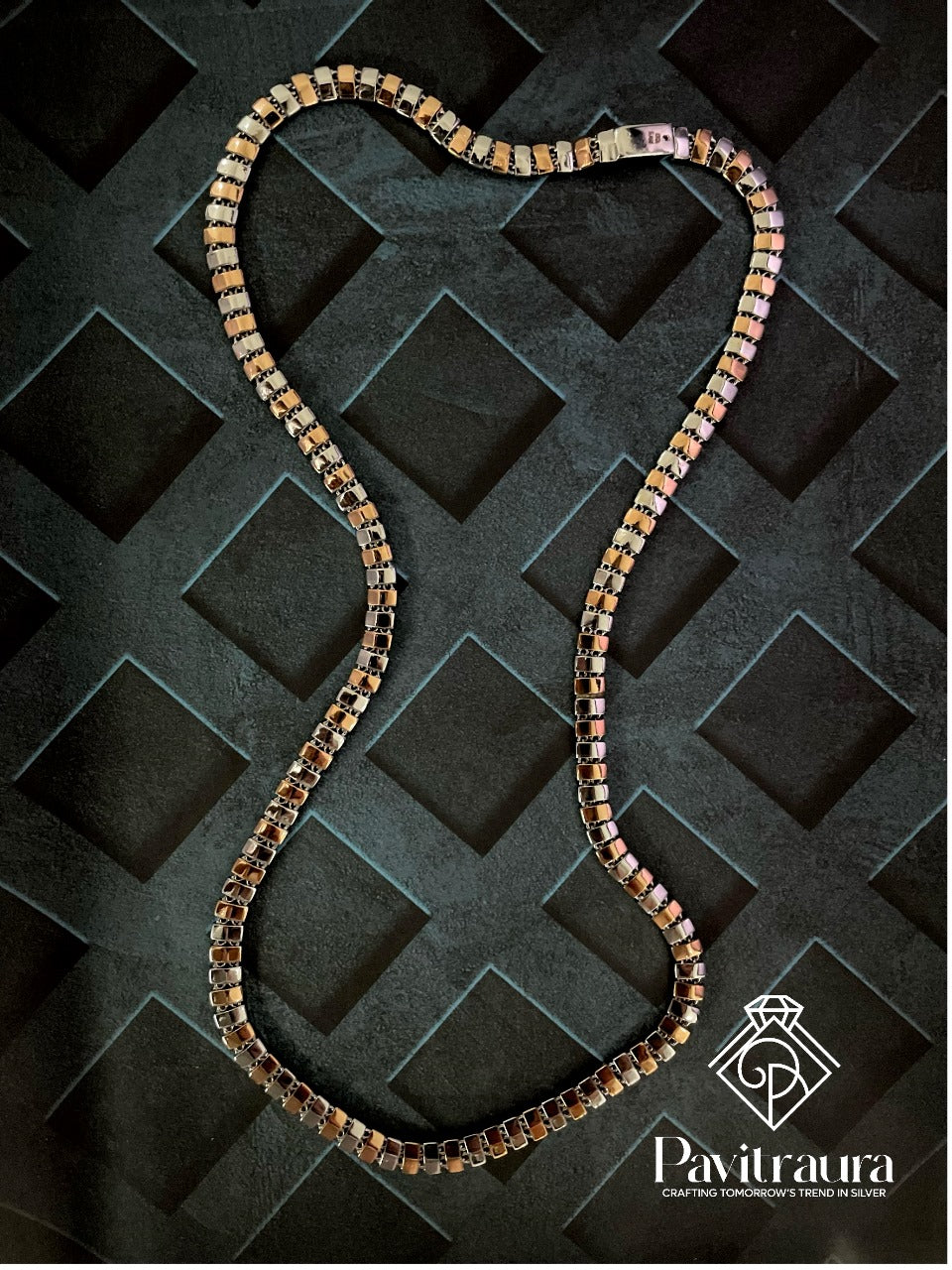 Men's silver chain 8