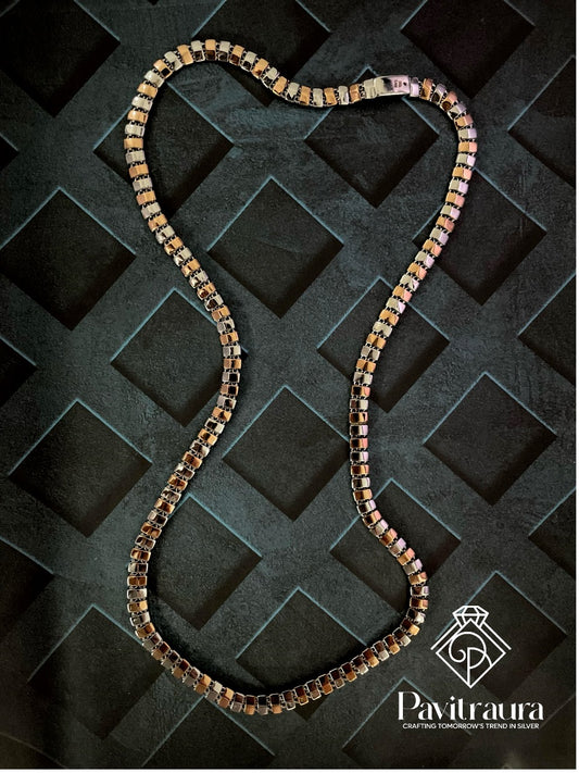 Men's silver chain 8